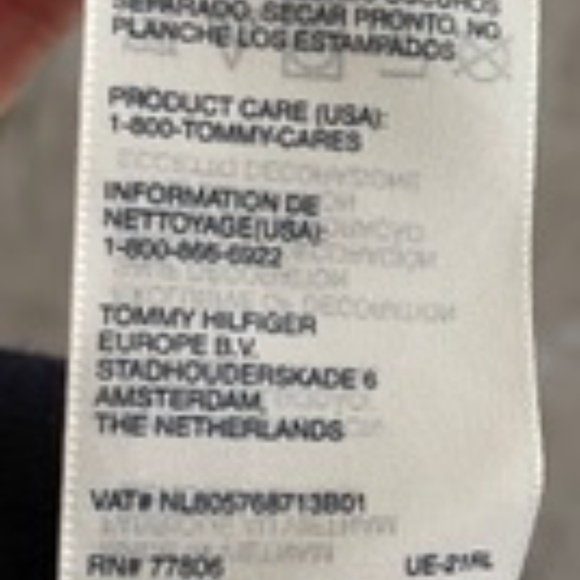 Tommy Hilfiger Women's Cotton Short-sleeve Stripe V-neck Top - Picture 7 of 7